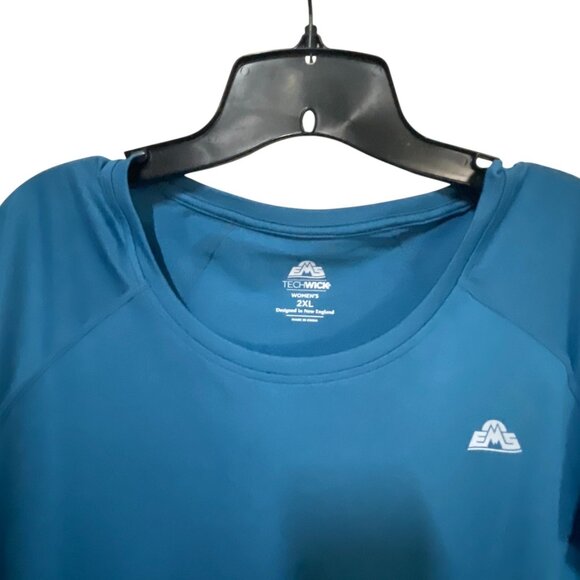 EMS NWT Techwick Essence Peak Series T-Shirt XXL Blue Plus Size Stretch Outdoor - Picture 3 of 6